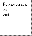 Fotonuotraukos 
vieta
