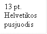 13 pt.  Helvetikos pusjuodis