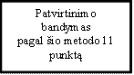 Patvirtinimo bandymas
pagal šio metodo 11 punktą