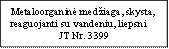 Metaloorganinė medžiaga, skysta, reaguojanti su vandeniu, liepsni
JT Nr. 3399
